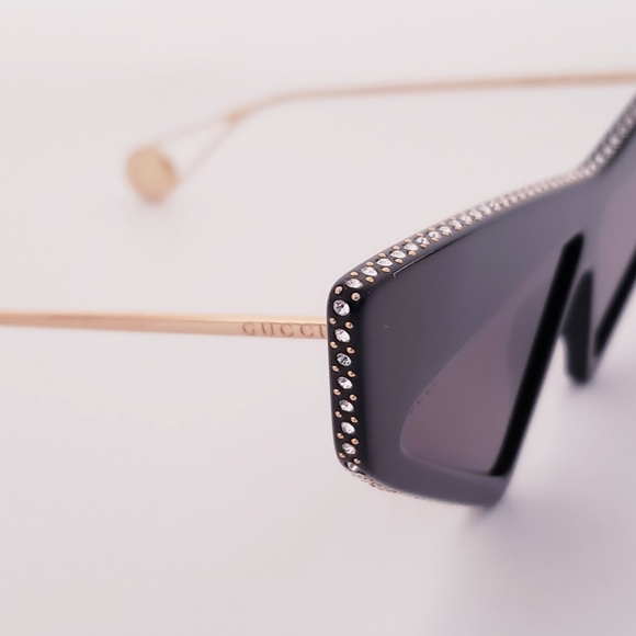 GUCCI Hollywood Forever Black Brown Mask Sunglasses NEW AUTHENTIC main image 8
